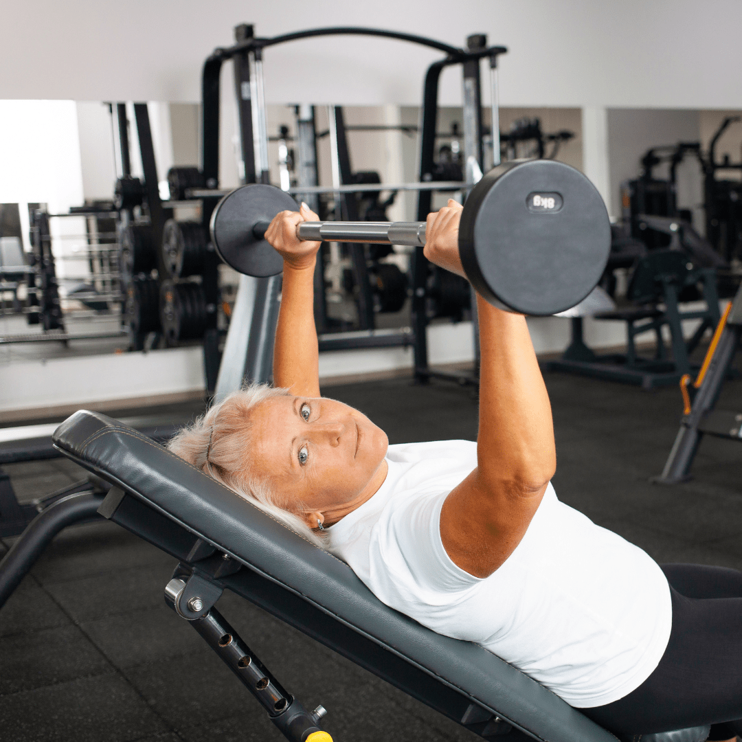 Senior Woman Weightlifting Dumbbells - Ageless Conversations